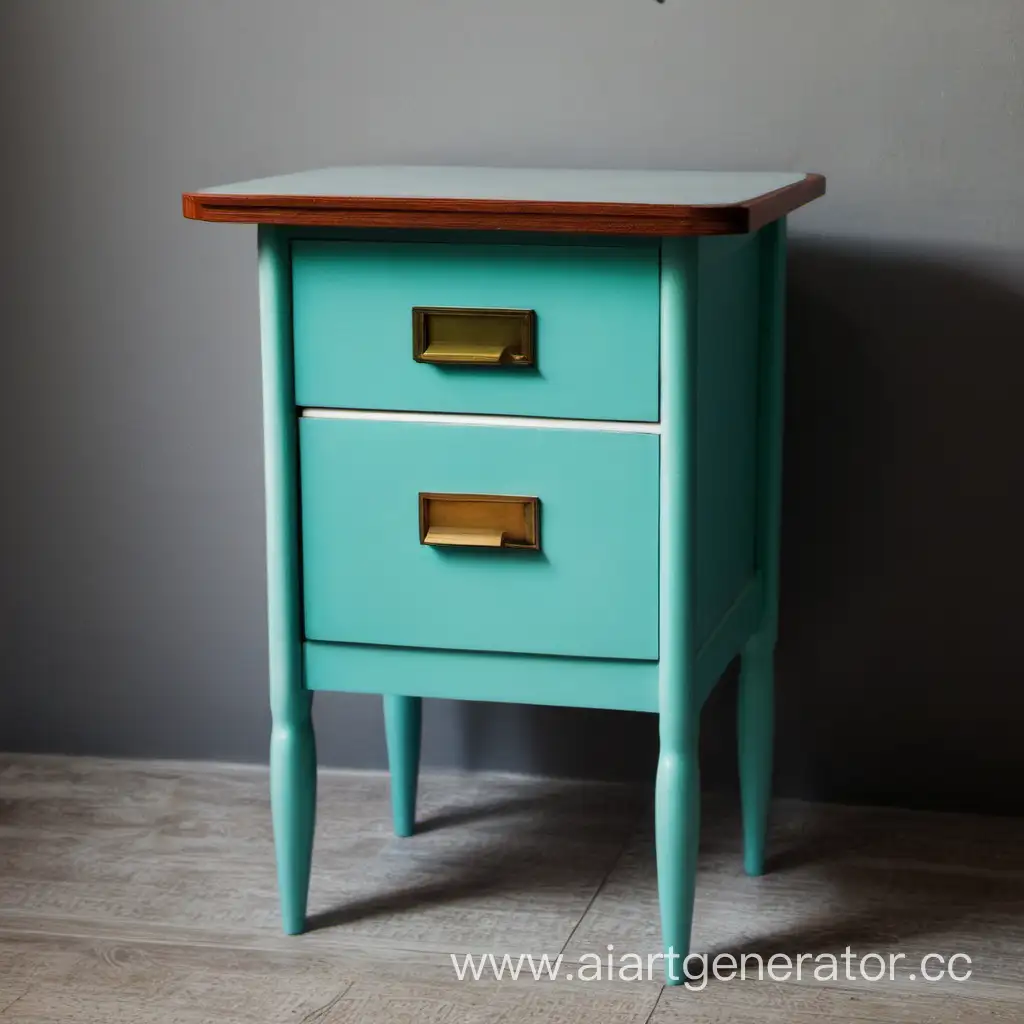 Restored-Soviet-Bedside-Table-with-Vintage-Accents