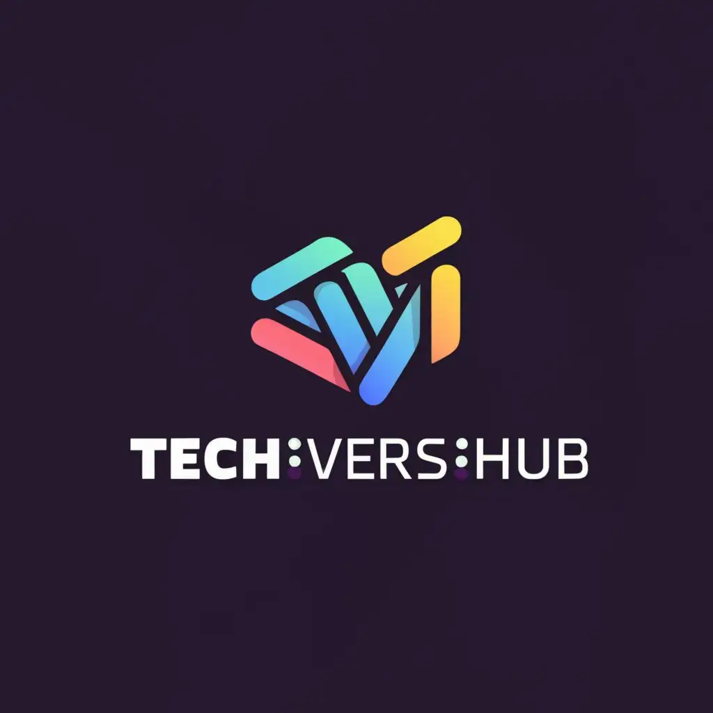 a logo design,with the text "TechVerseHub", main symbol:TVH,Moderate,clear background