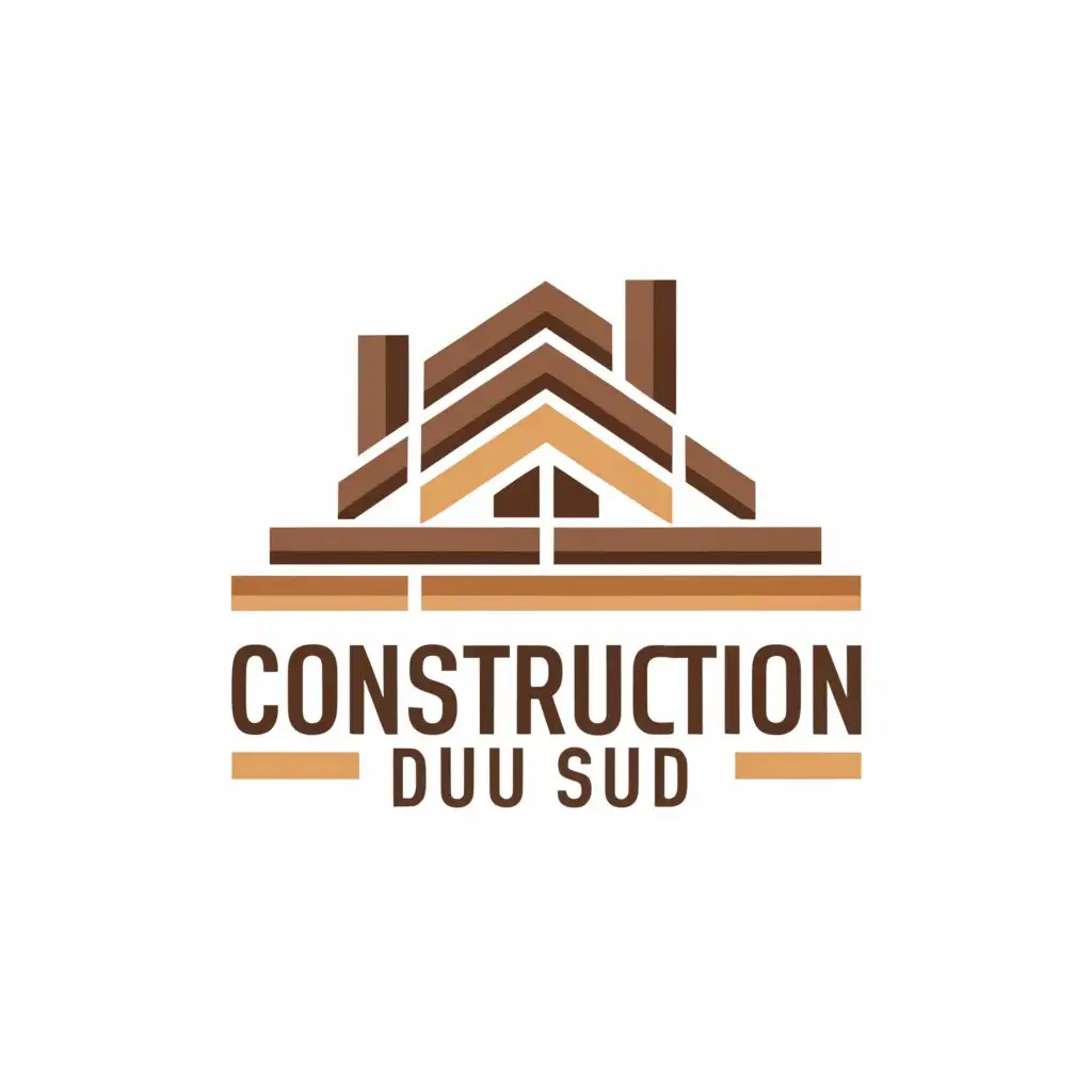 a logo design,with the text "CONSTRUCTION DU SUD", main symbol:HOME CONSTRUCTION,complex,be used in Construction industry,clear background