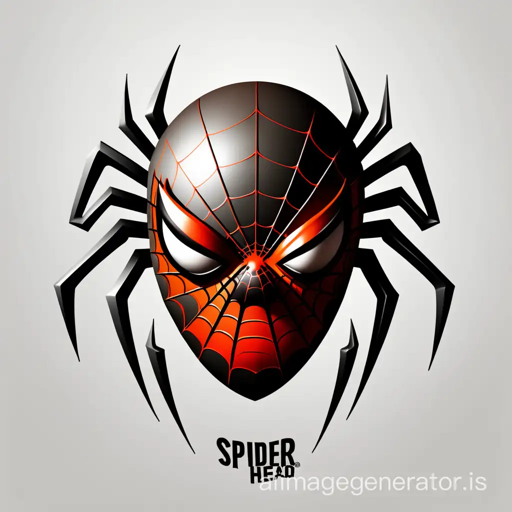 Spider-Head-Logo-Design-Concept-with-Bold-Typography-and-Intricate-Web-Patterns