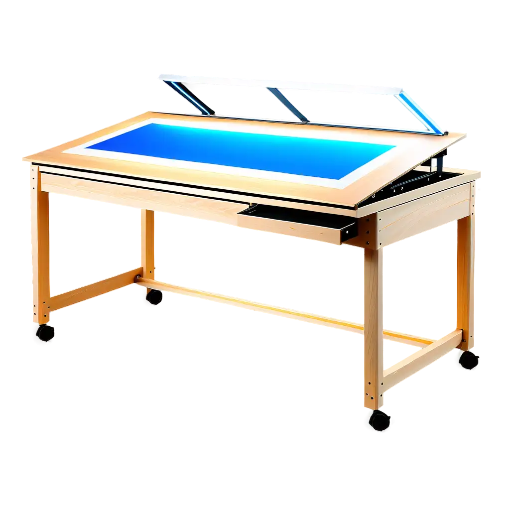Customizable-Drawing-Table-PNG-LumberMade-Design-with-LED-Strip-Light-and-Adjustable-Angle