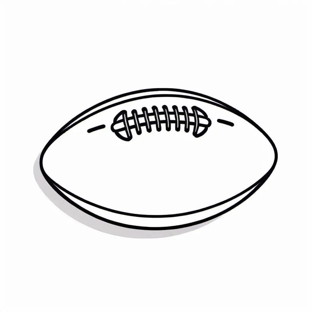 Minimalistic Vector Style American Football Ball Illustration