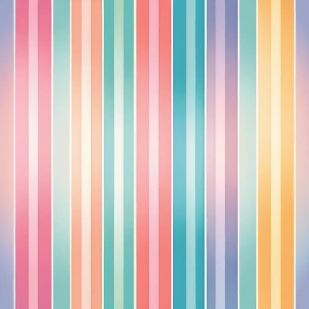1960s Pastel Vertical Gradient Stripe Art