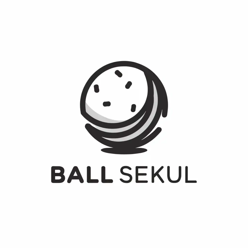 a logo design,with the text "Ball Sekul", main symbol:white rice ball,Minimalistic,be used in Restaurant industry,clear background