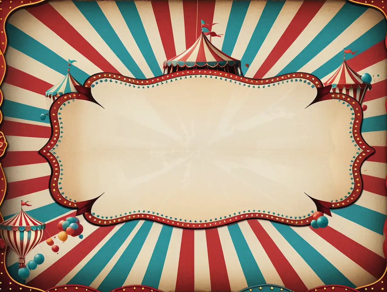 Circus inspired vintage background papers with burnt edges