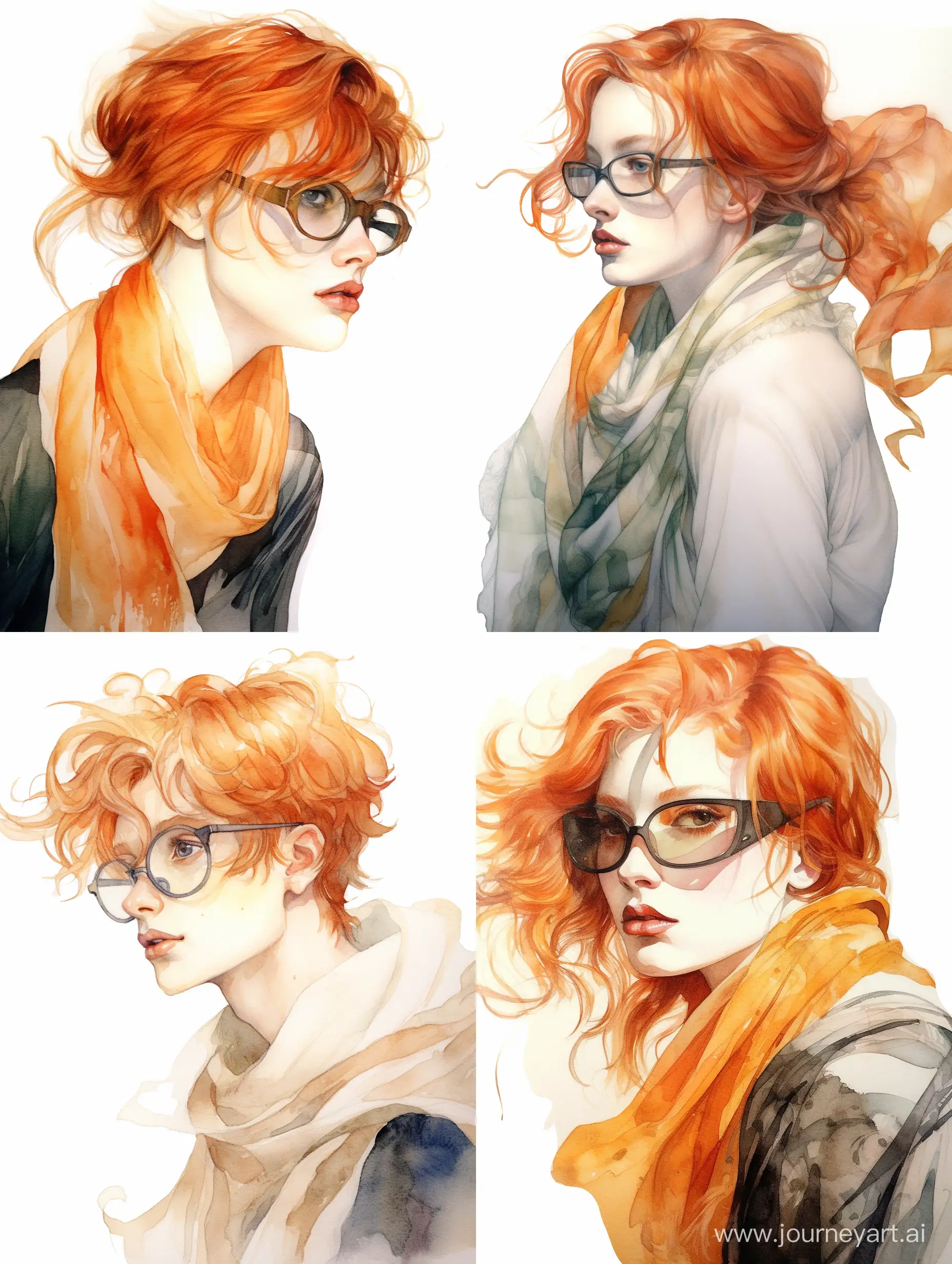 Elegantly-Detailed-Double-Exposure-Portrait-with-OrangeHaired-Character