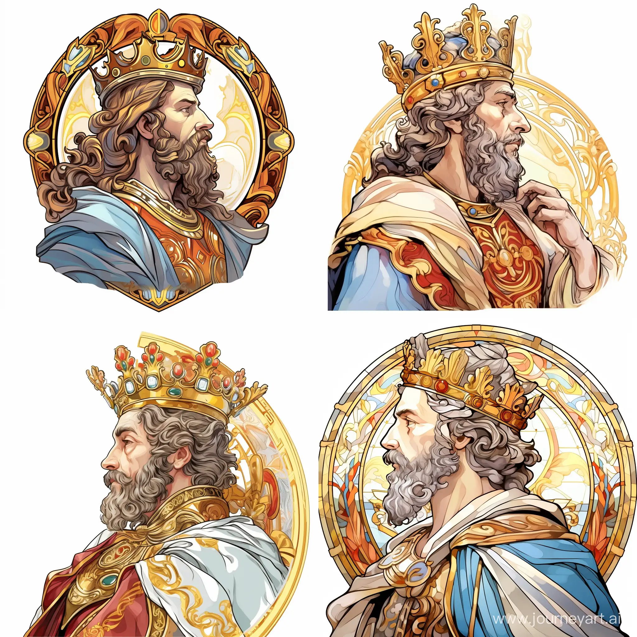 King-David-Caricature-Portrait-in-Alphonse-Mucha-Style