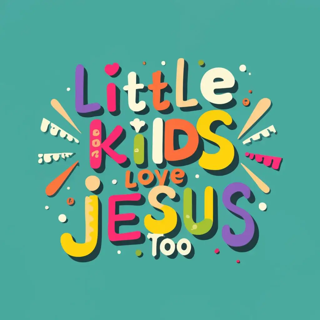 LOGO-Design-For-Little-Kids-Love-Jesus-Too-ChildFriendly-Christian-YouTube-Channel-Emblem