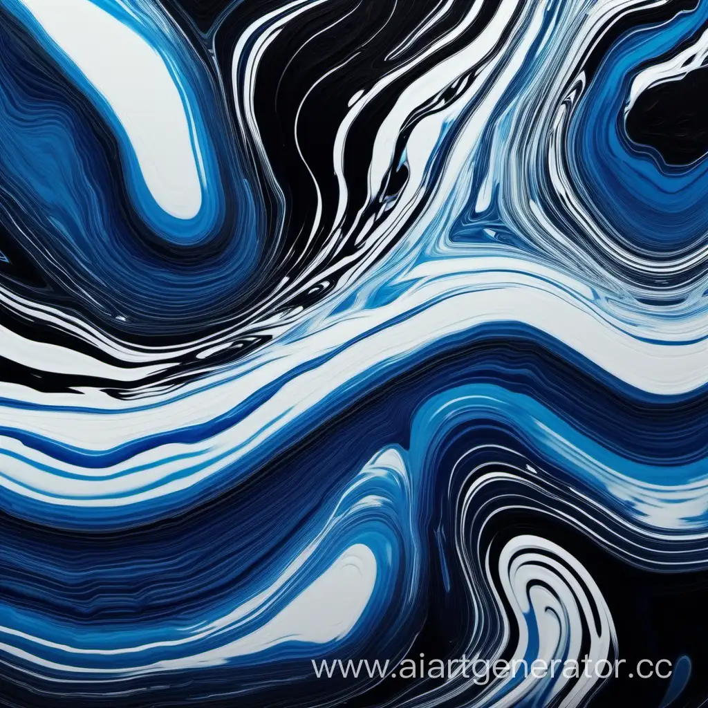 Background for the video sequence, a blue and white fluid and patterned painting with a black background, an abstract painting, unsplash, generative art, datamosh, detailed painting