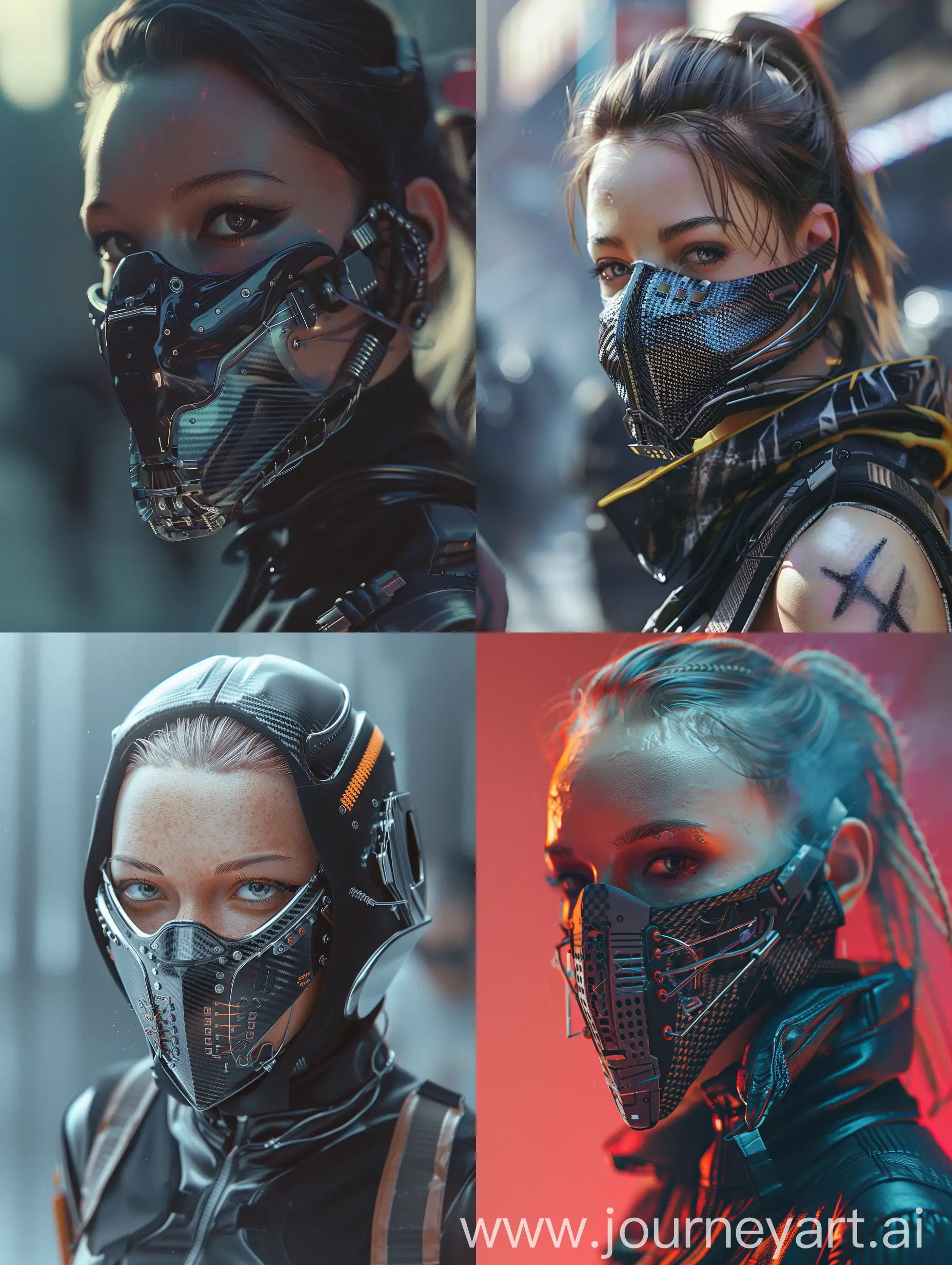 Captivating-Cyberpunk-Character-with-Advanced-MouthCovering-Mask-and-Streetwear-Attire