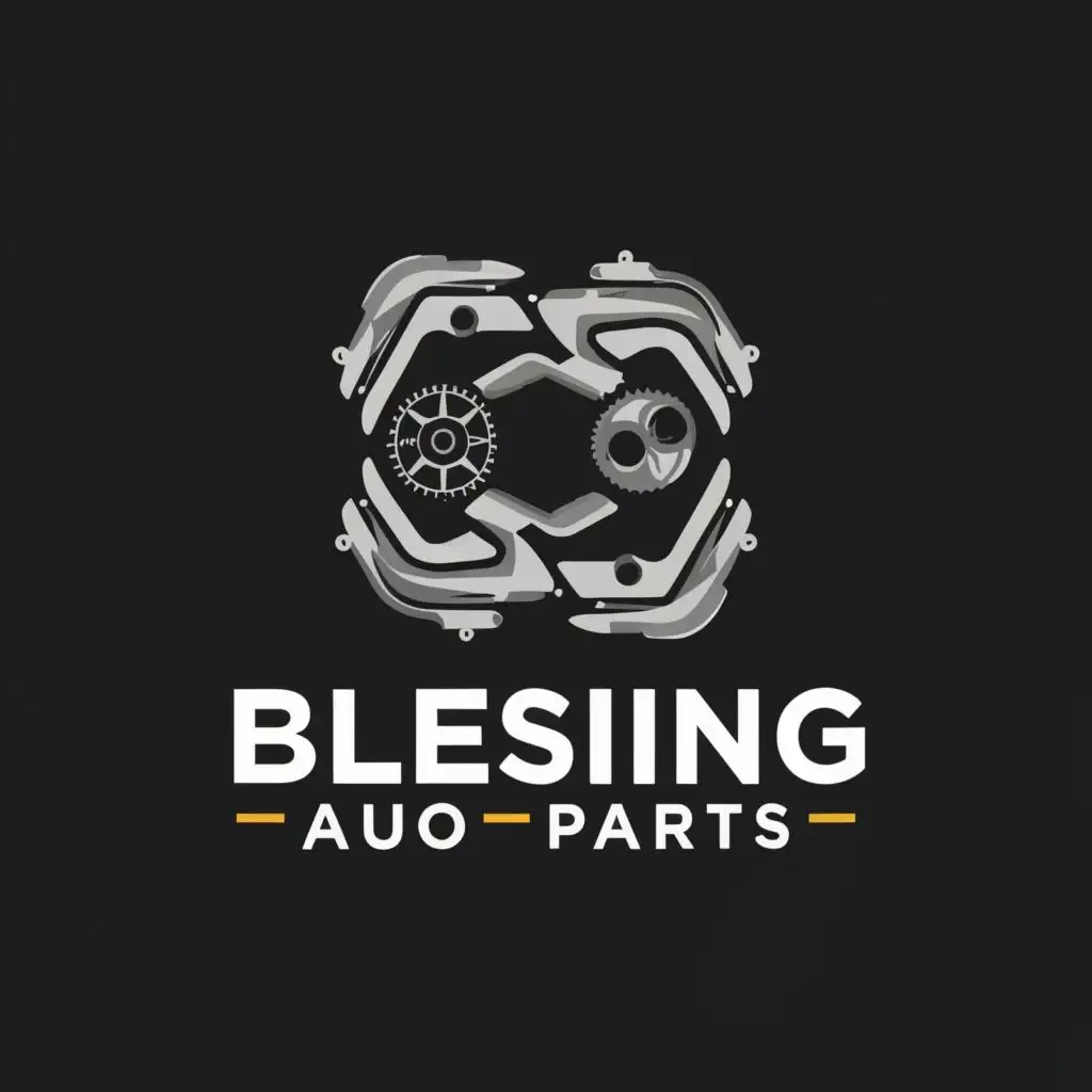 a logo design,with the text "BLESSING AUTO PARTS", main symbol:ALL,complex,be used in Automotive industry,clear background