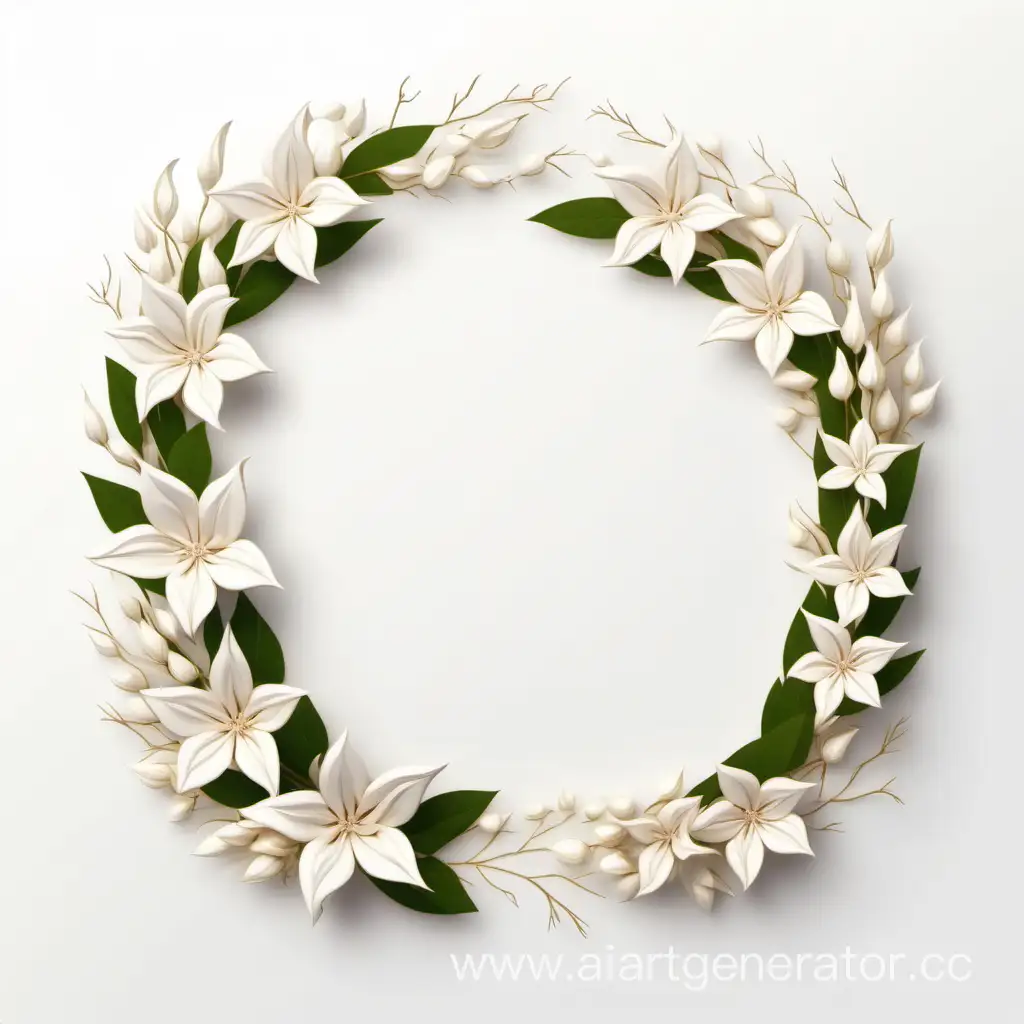 Elegant-3D-Flame-Border-Floral-Wreath-with-Jasmine-Flowers