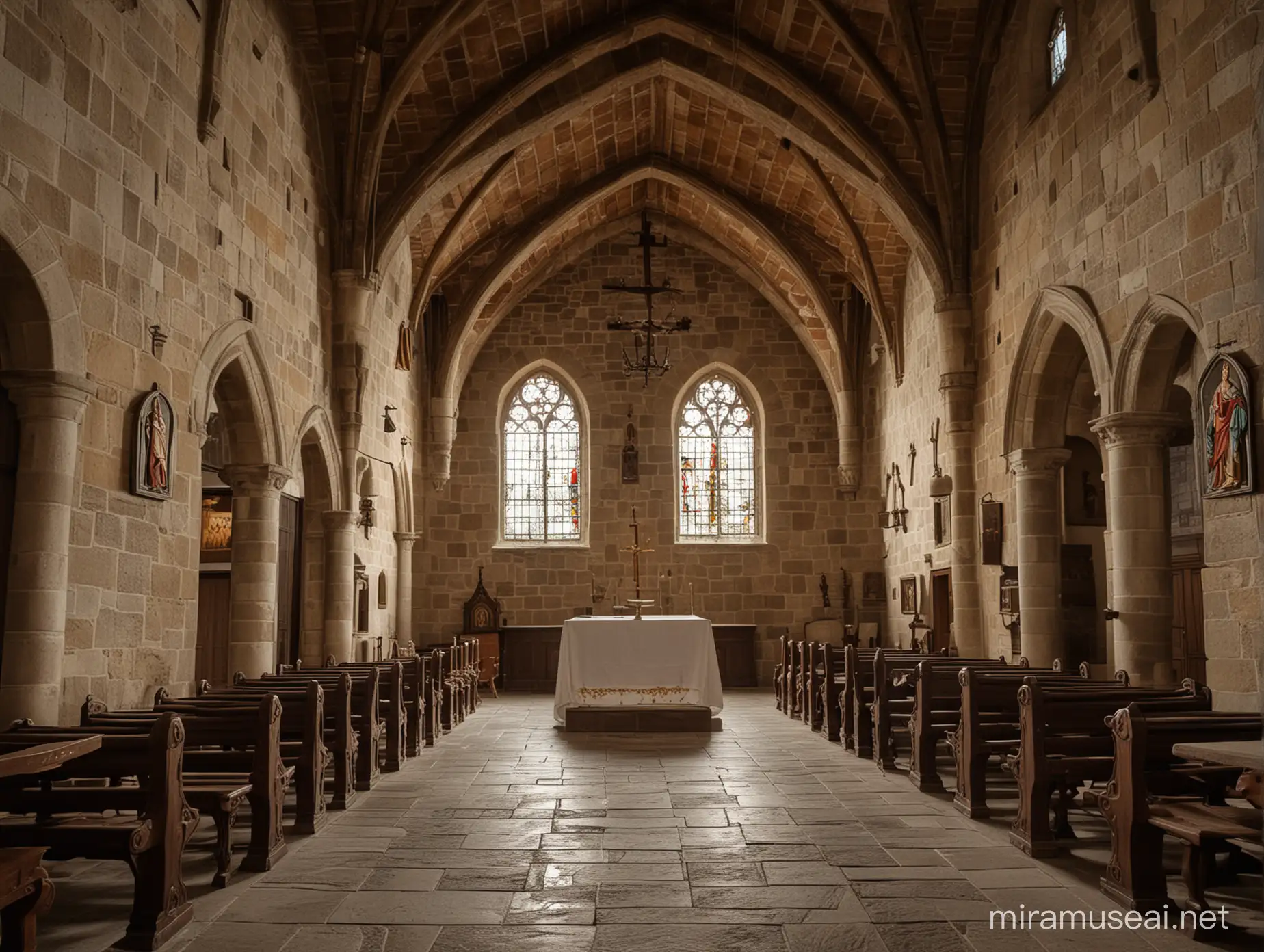 A photo, to a project, which is about Catholic Church in the medieval times