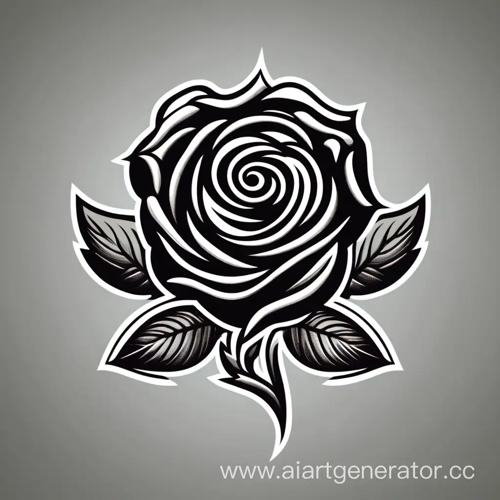 Elegant-Black-Rose-Logo-Design
