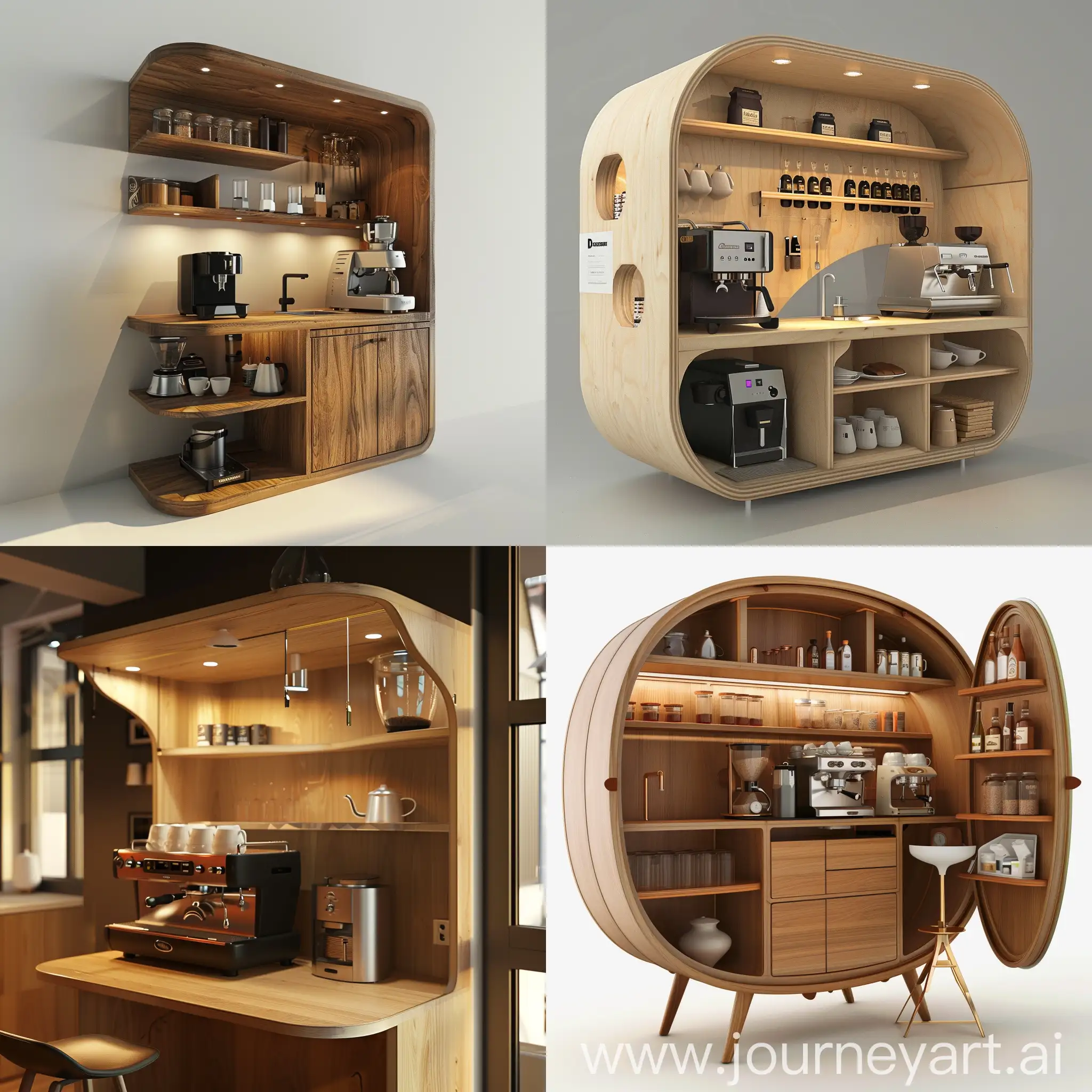 Post moder coffee bar for small house, creative