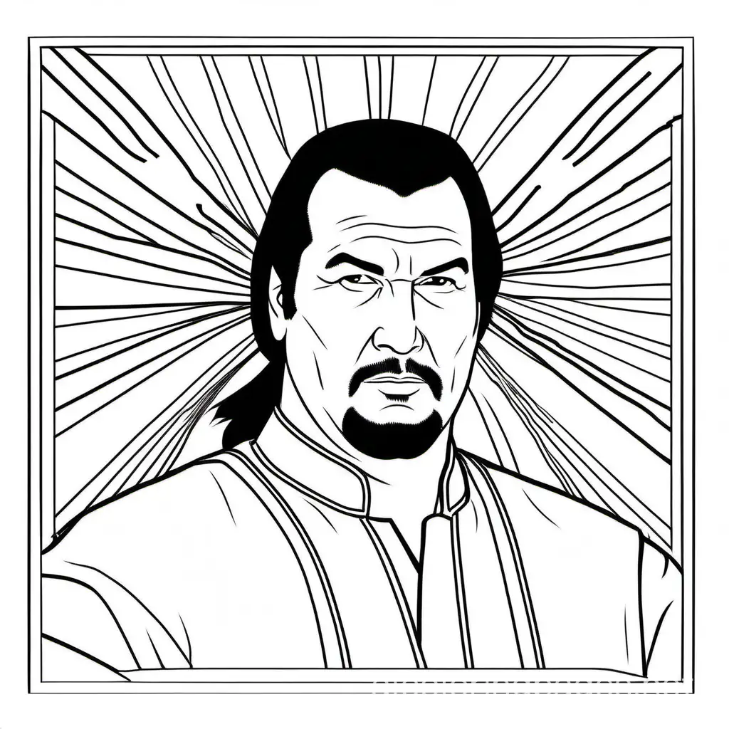 Steven-Seagal-Coloring-Page-for-Kids-Simple-and-Easy-Line-Art