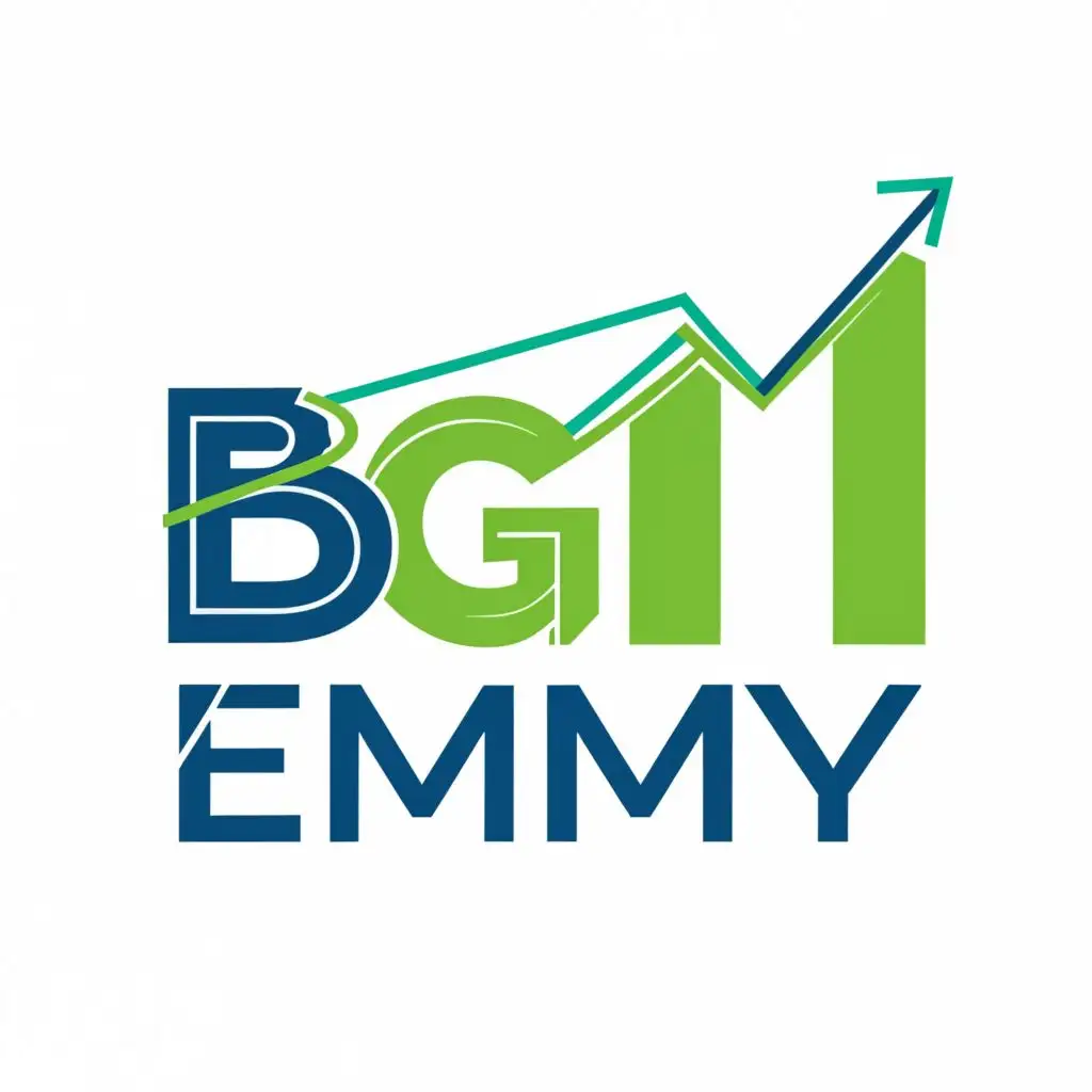 logo, Blue and green company theme, with the text "Big Emmy", typography, be used in Finance industry