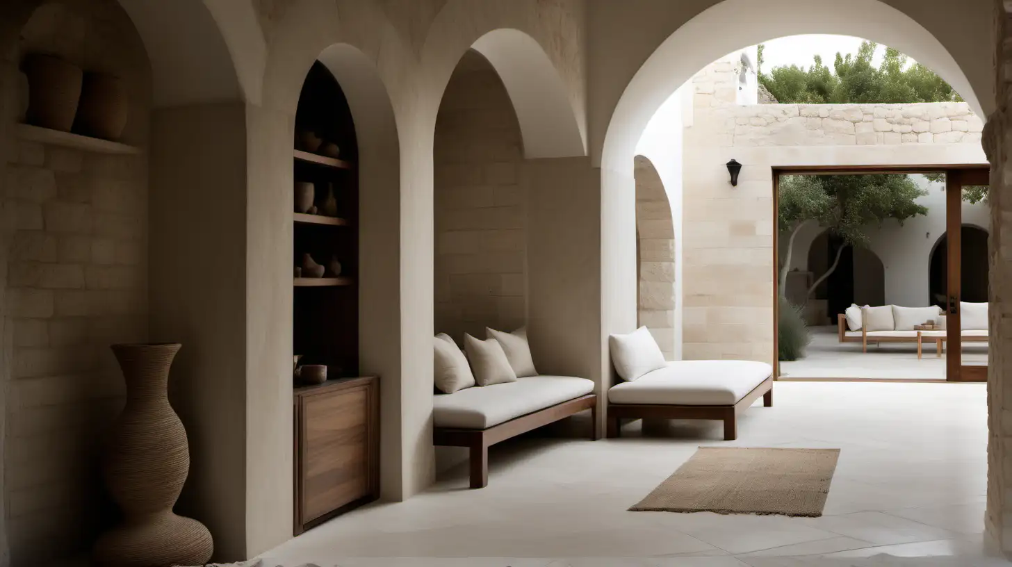Modern Minimalist Mediterranean Home with Organic Warm Ambiance