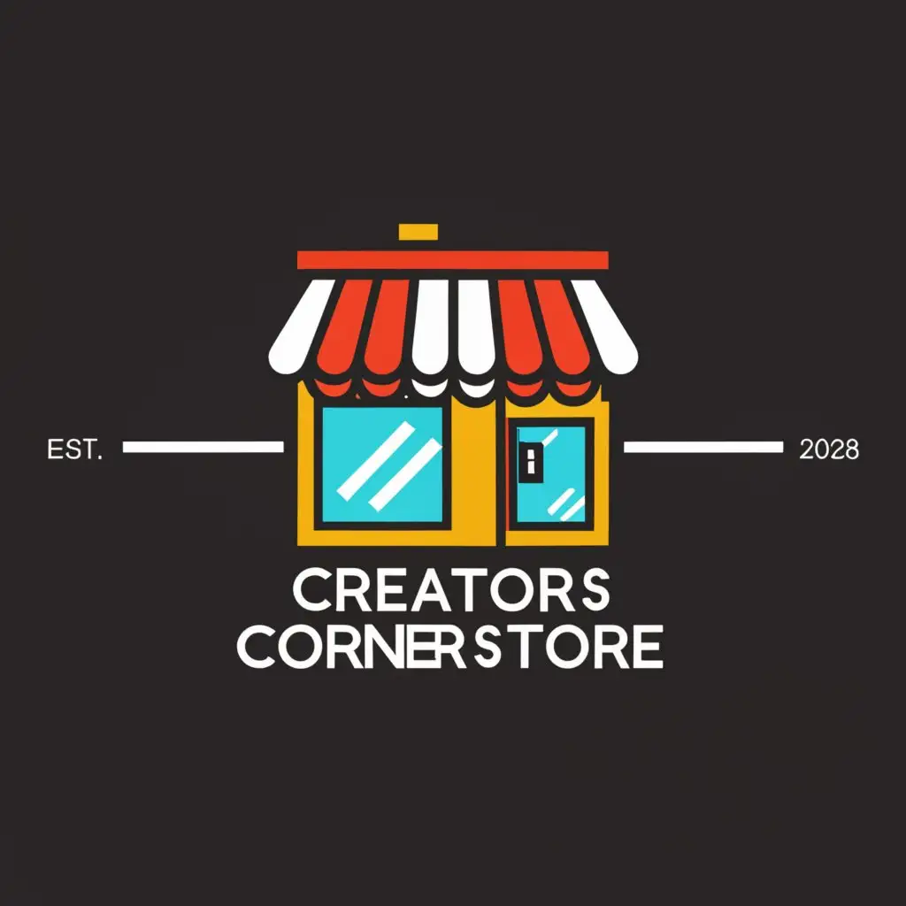 a logo design,with the text "creators cornerstore", main symbol:Cornerstore,Minimalistic,clear background