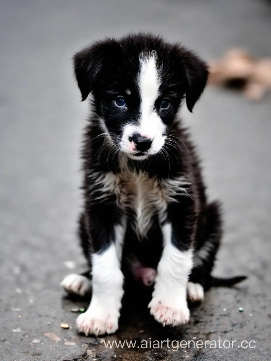 Adorable-Stray-Puppy-in-Urban-Alleyway