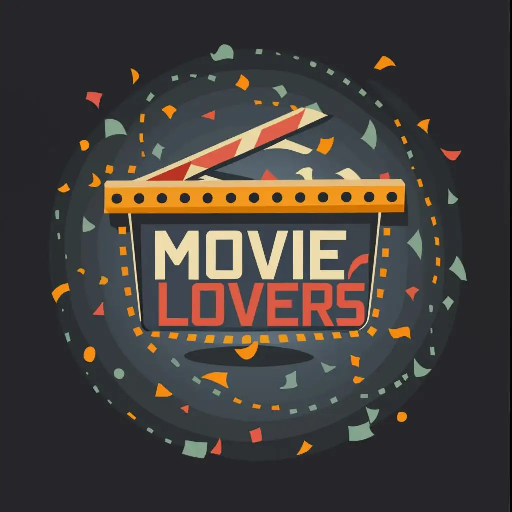 logo, Cinema, with the text "Movie Lovers", typography, be used in Entertainment industry