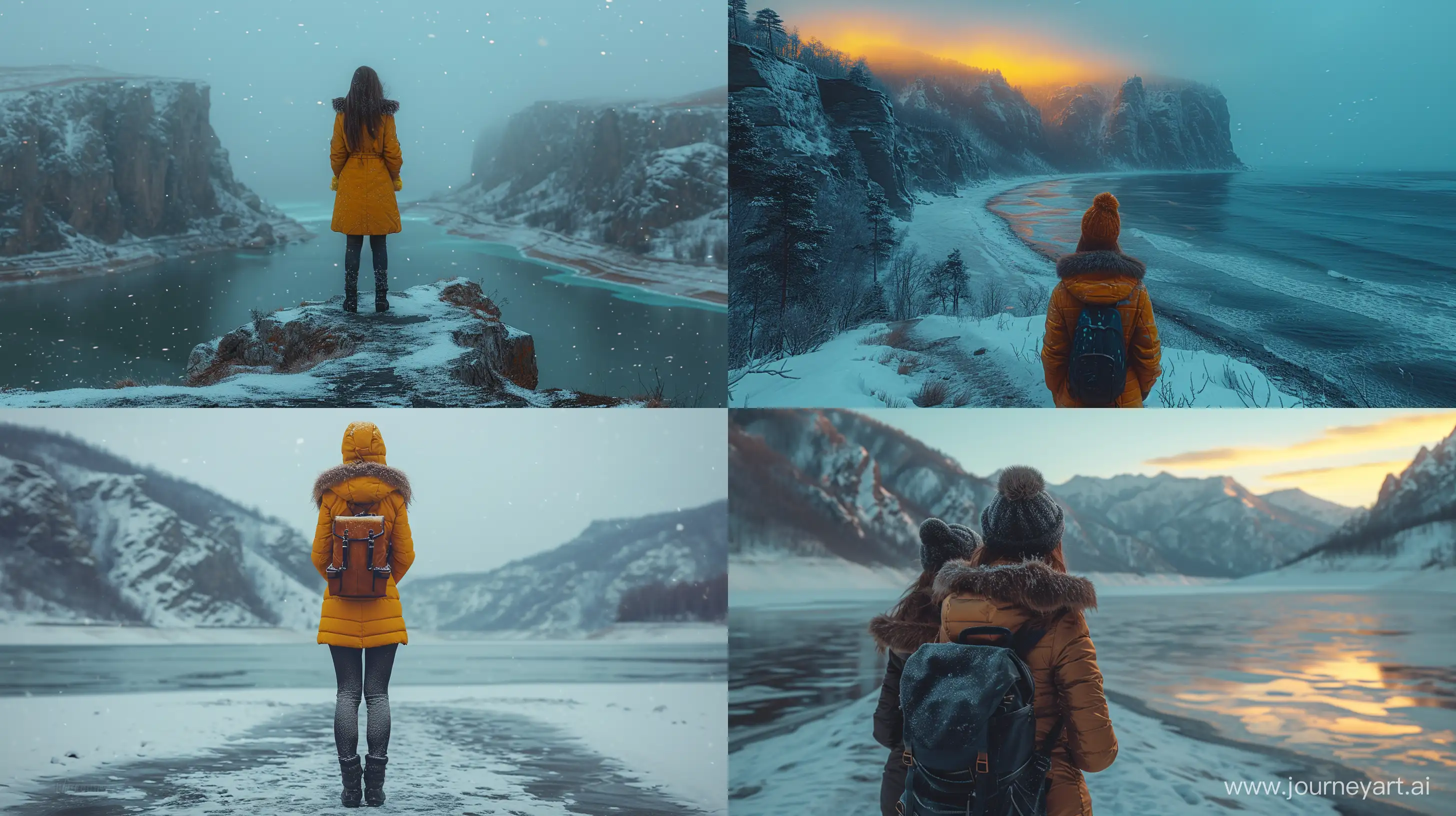 Woman-on-Lake-Baikal-in-Winter-Searching-for-Love