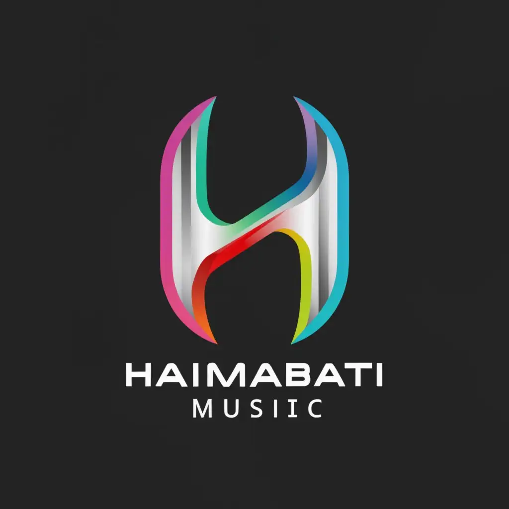a logo design,with the text "HAIMABATI MUSIC", main symbol:H,Moderate,be used in Entertainment industry,clear background