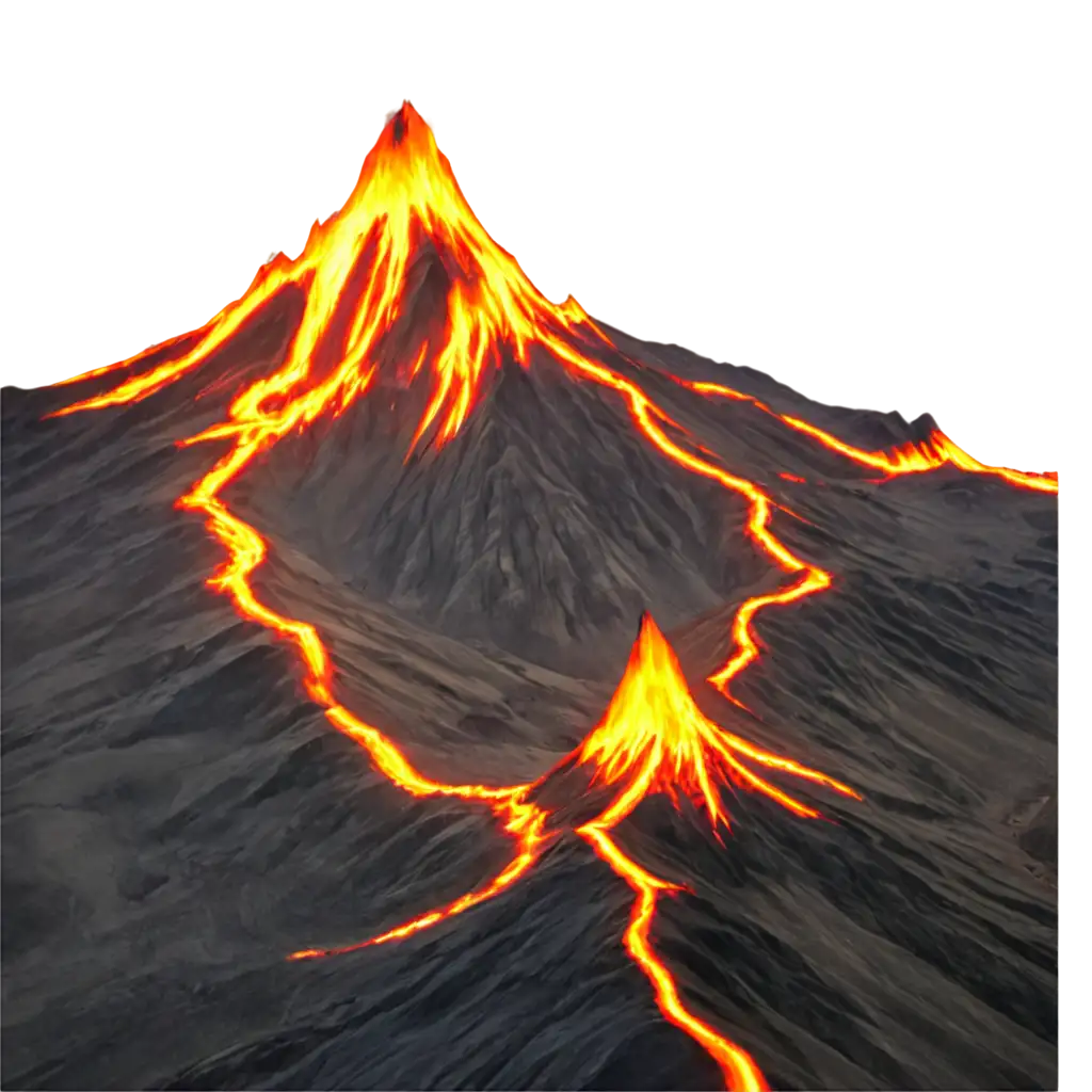 fire mountain in hell landscape