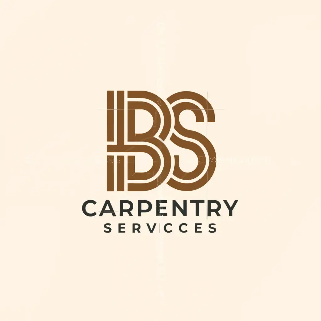 a logo design,with the text "BS Carpentry Services", main symbol:wood grain,Minimalistic,be used in Construction industry,clear background