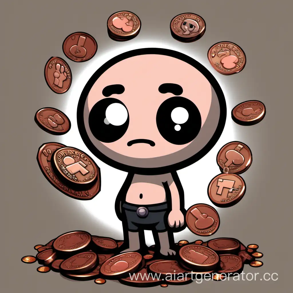 Isaac-Holding-a-Penny-Enigmatic-Character-in-a-Mysterious-Setting