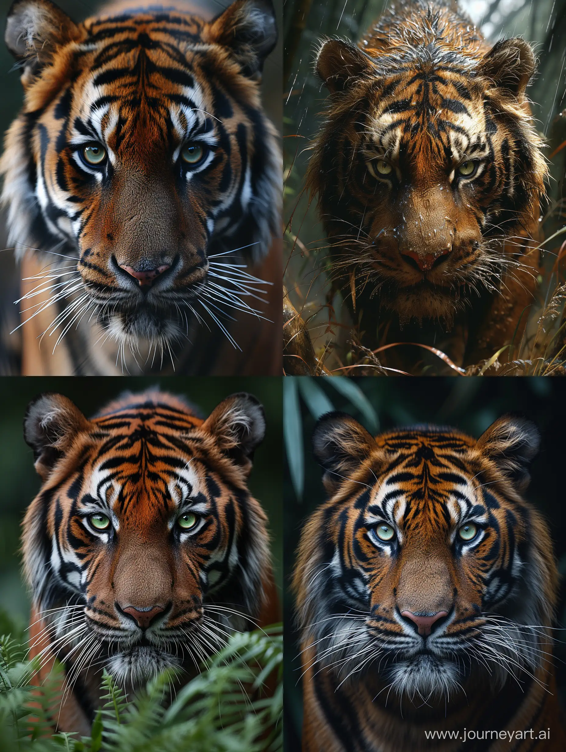 Majestic-Tiger-Stalking-Prey-in-Lush-Rainforest