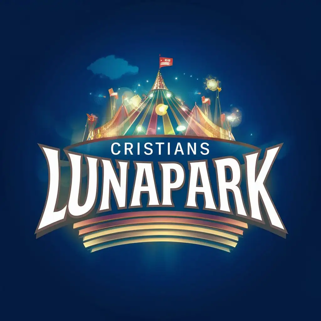 logo, fun fair, with the text "Cristians Lunapark", typography