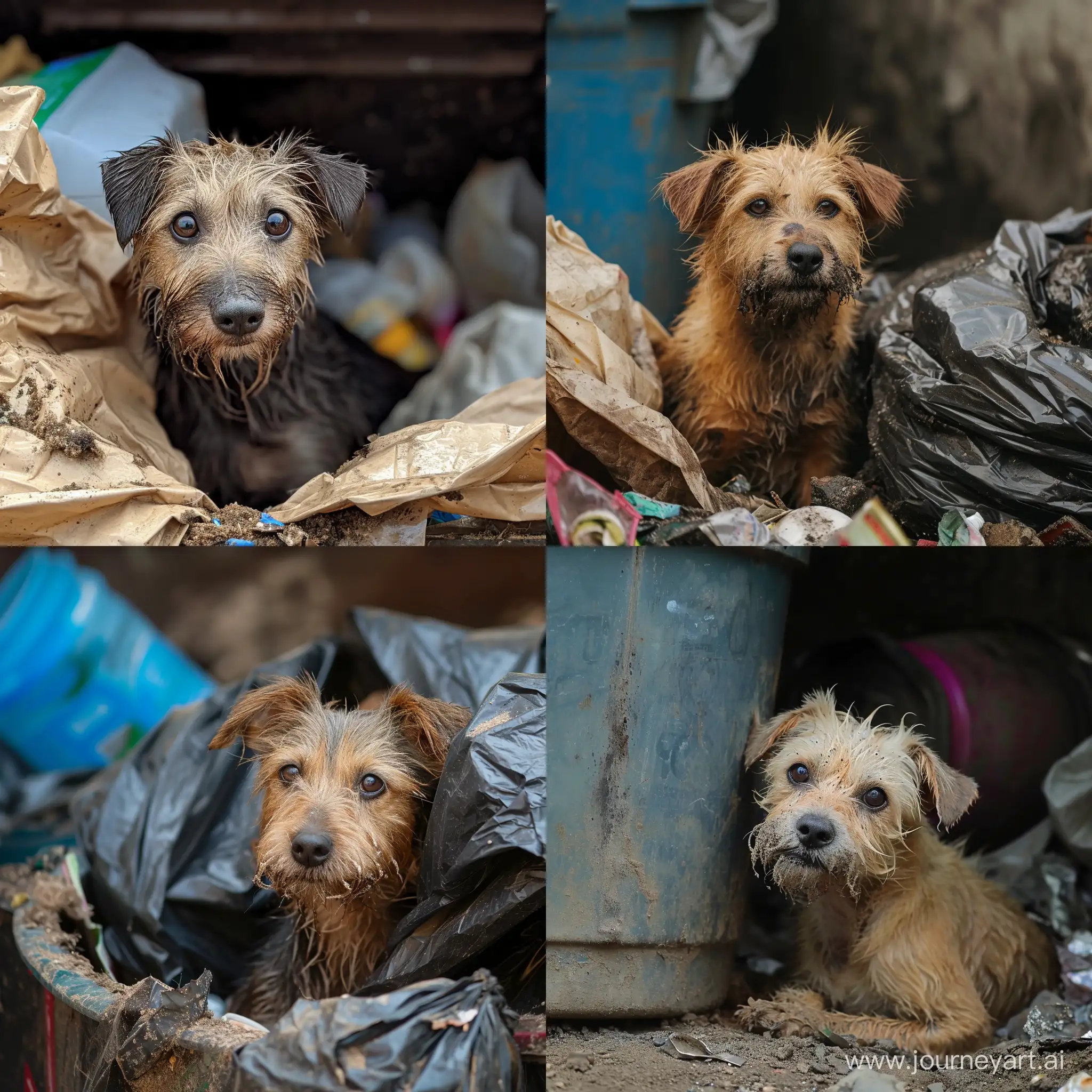 Urban-Stray-Dog-amidst-Discarded-Waste