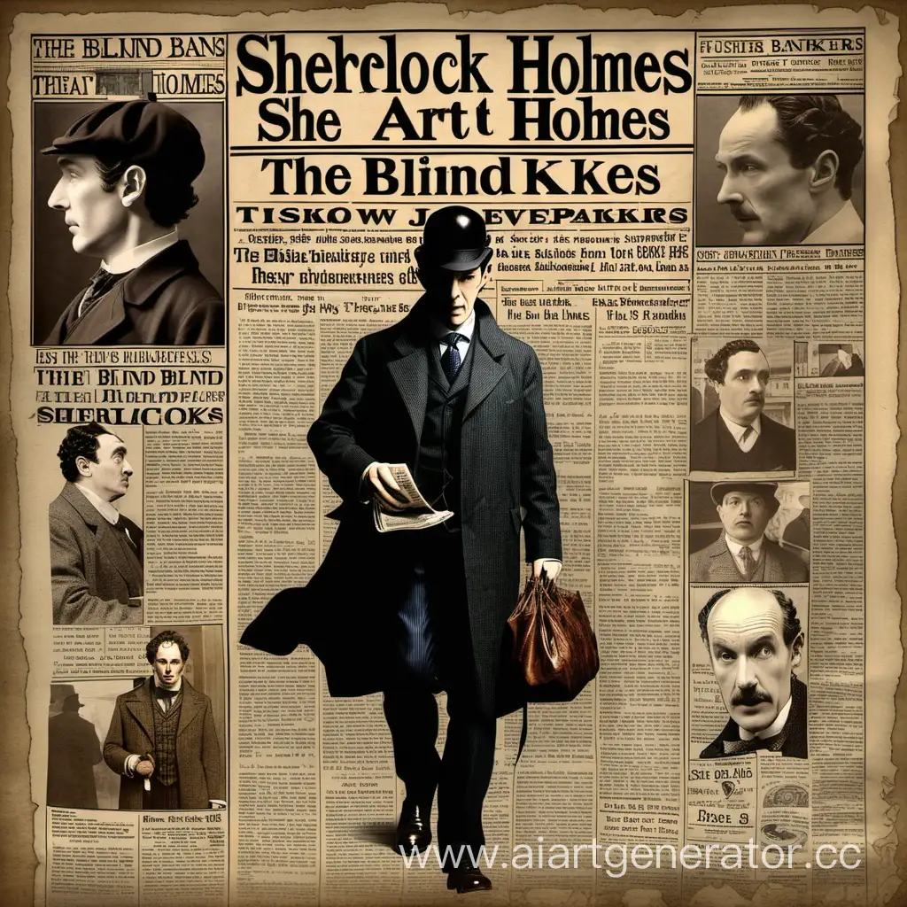 collage art about sharlock holmes The Blind Bankerjust the newspapers

