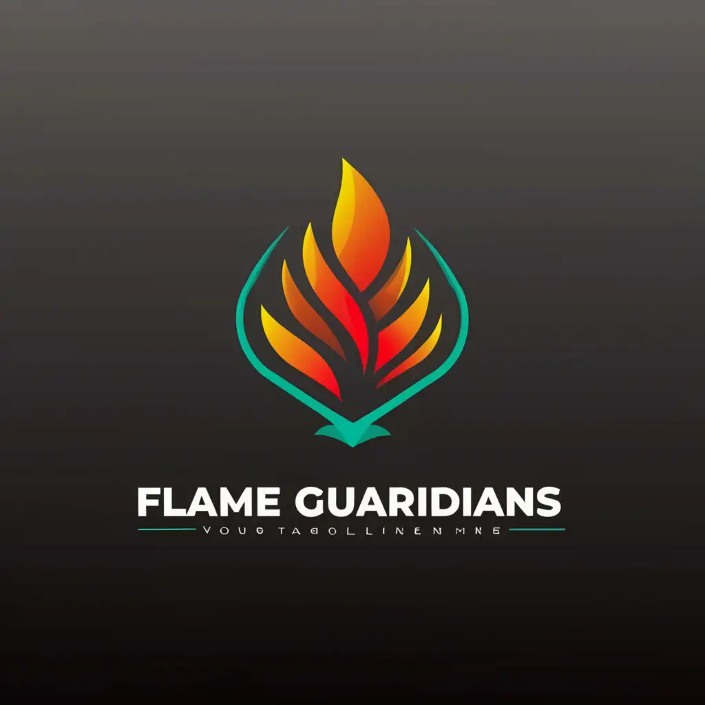 a logo design,with the text 'Flame Guardians', main symbol:Flame arrestor with Petronas,complex,be used in Technology industry,clear background