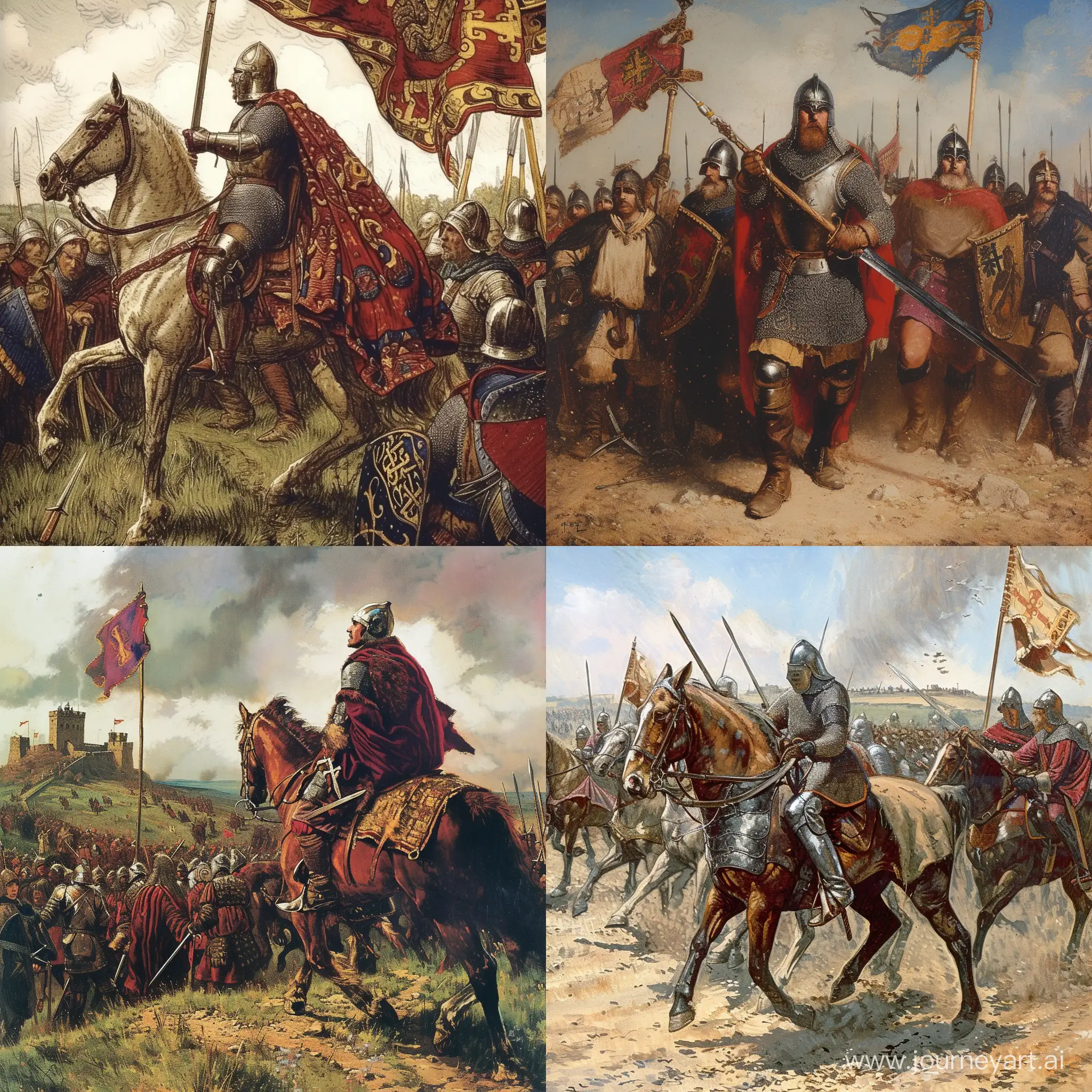Norman-Conquest-Battle-Scene-Depiction-in-11-Aspect-Ratio