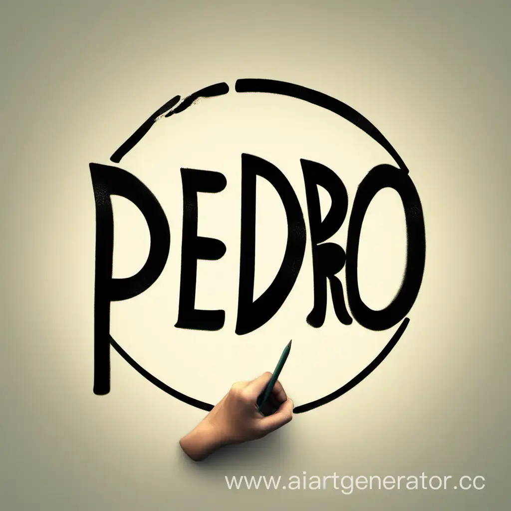 текст"Pedro"
написание слова по кругу