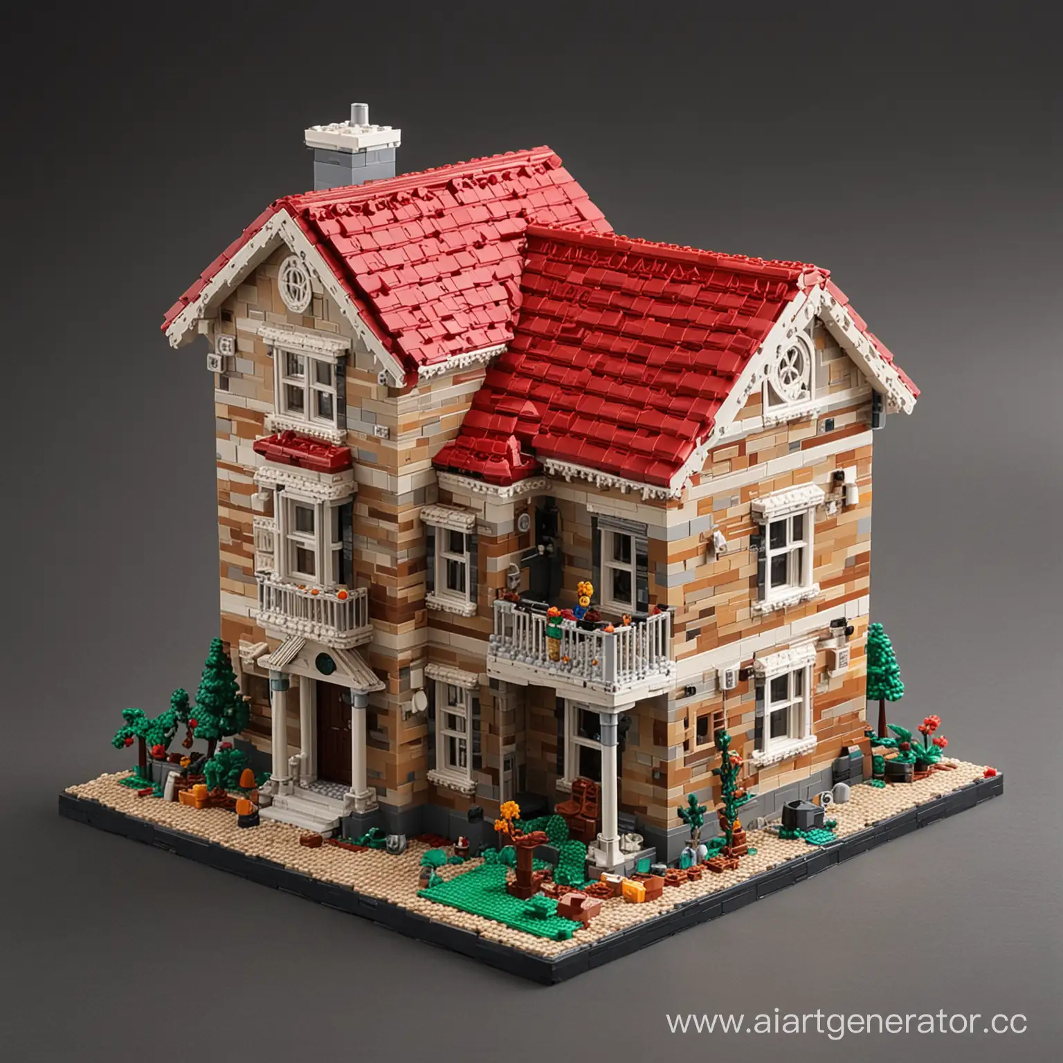 Creative-Family-Bonding-with-Colorful-Lego-House-Building