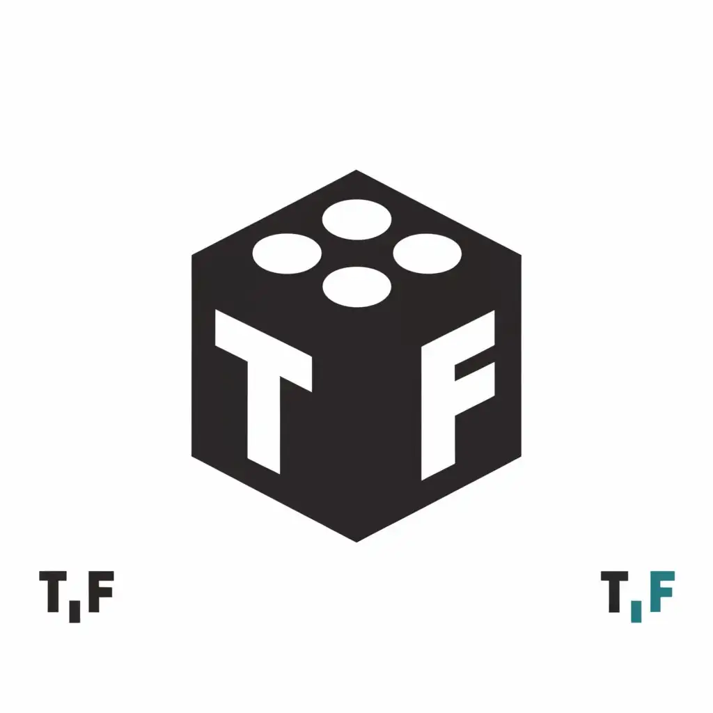a logo design,with the text "T.F", main symbol:outline lego,Minimalistic,be used in Technology industry,clear background