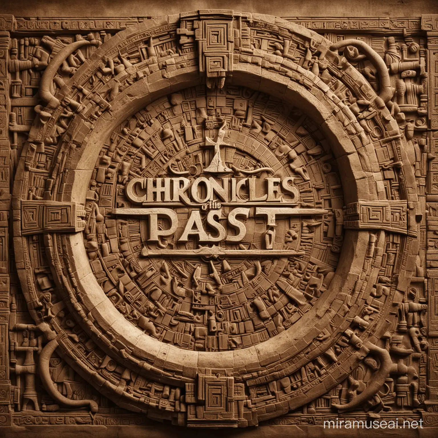 Chronicles of the Past' depicting a blend of ancient and modern elements symbolizing historical exploration and storytelling."