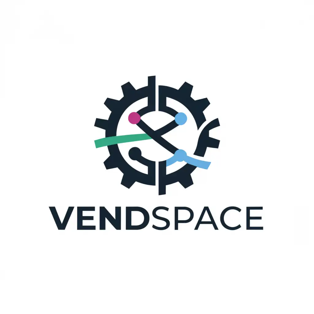 a logo design,with the text "Vendspace", main symbol:Systems,Moderate,be used in Technology industry,clear background