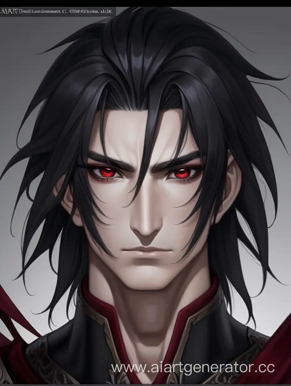 Mysterious-Hero-with-Dark-Crimson-Eyes-and-Black-Hair-A-Brave-and-Powerful-Character-Portrait