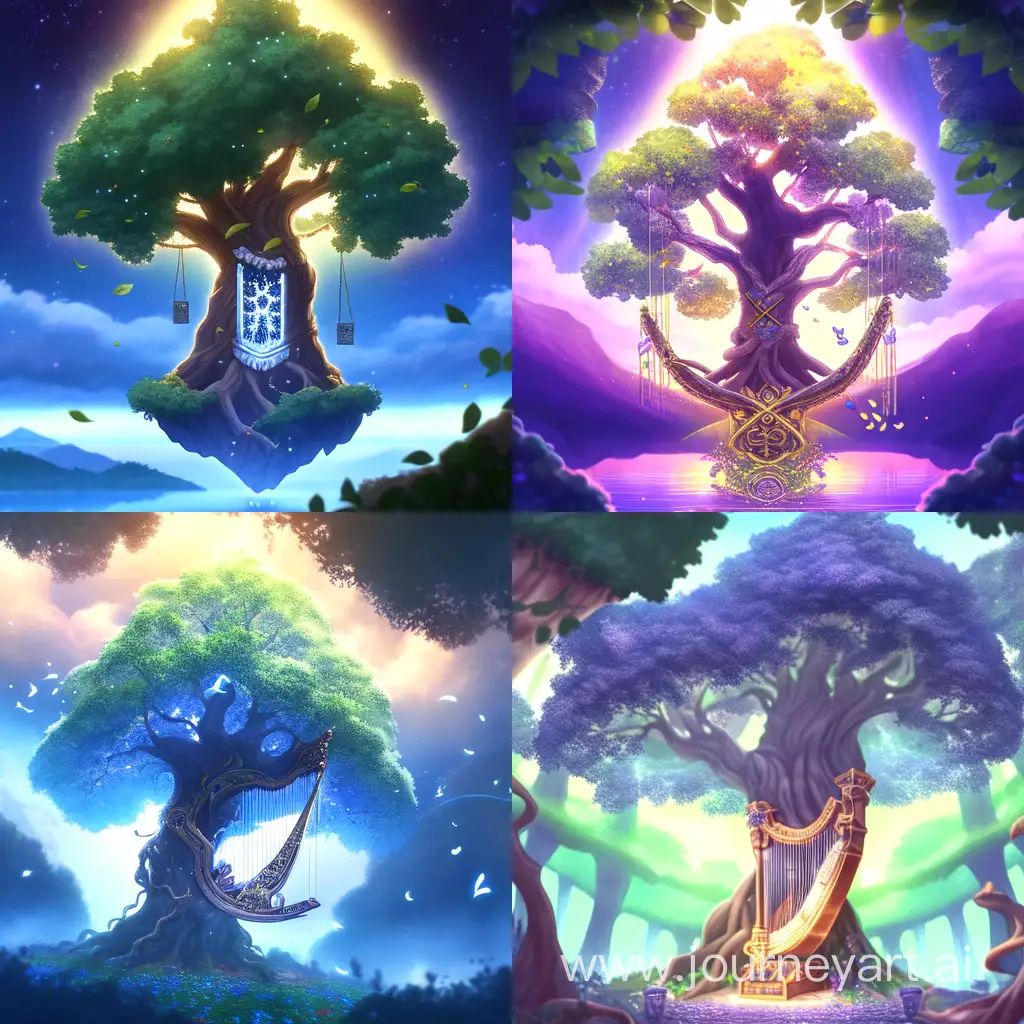Mythical-World-Tree-Yggdrasil-Harmonizing-with-a-Harp