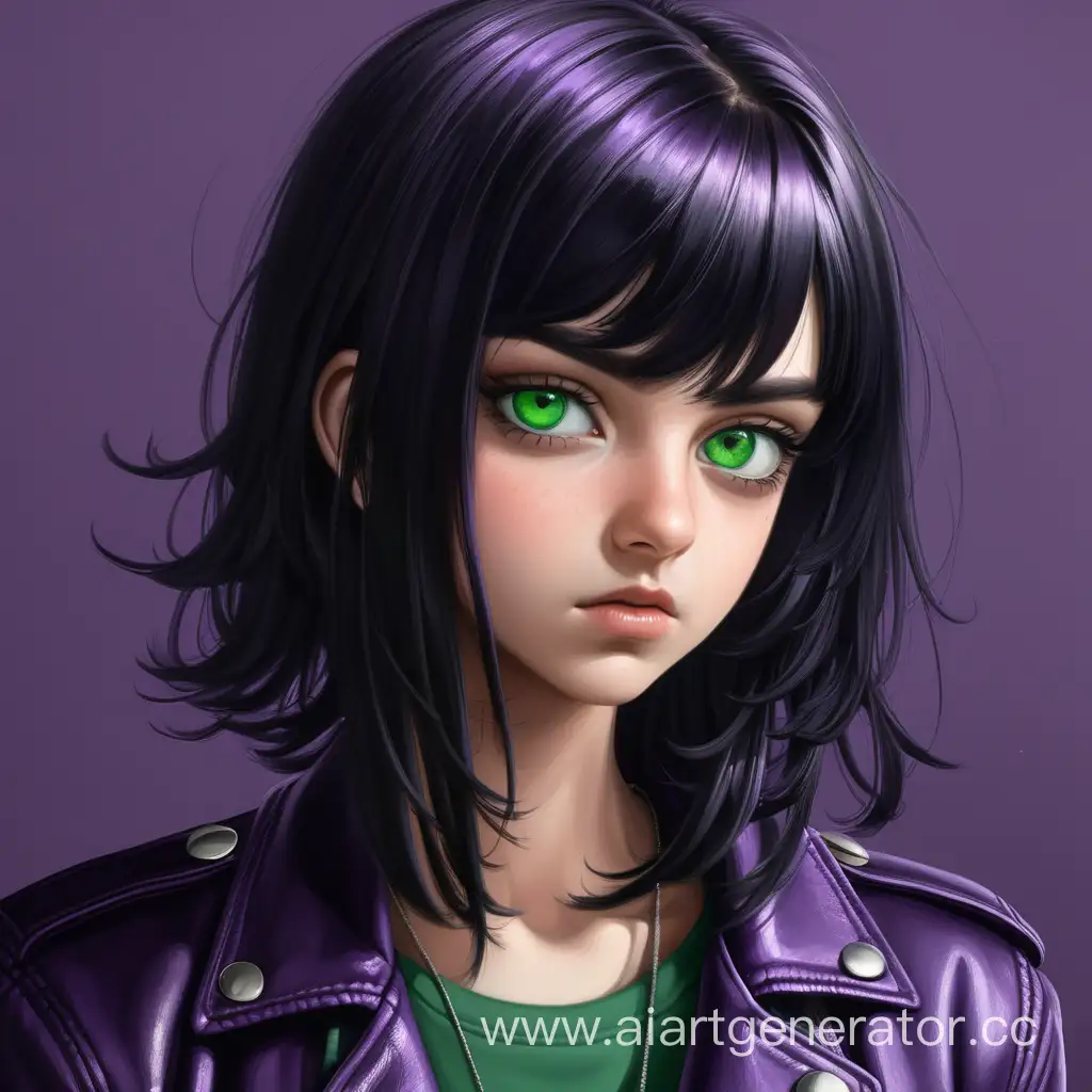 Stylish-Youth-with-Deep-PurpleBlack-Hair-and-Green-Eyes-in-Leather-Jacket