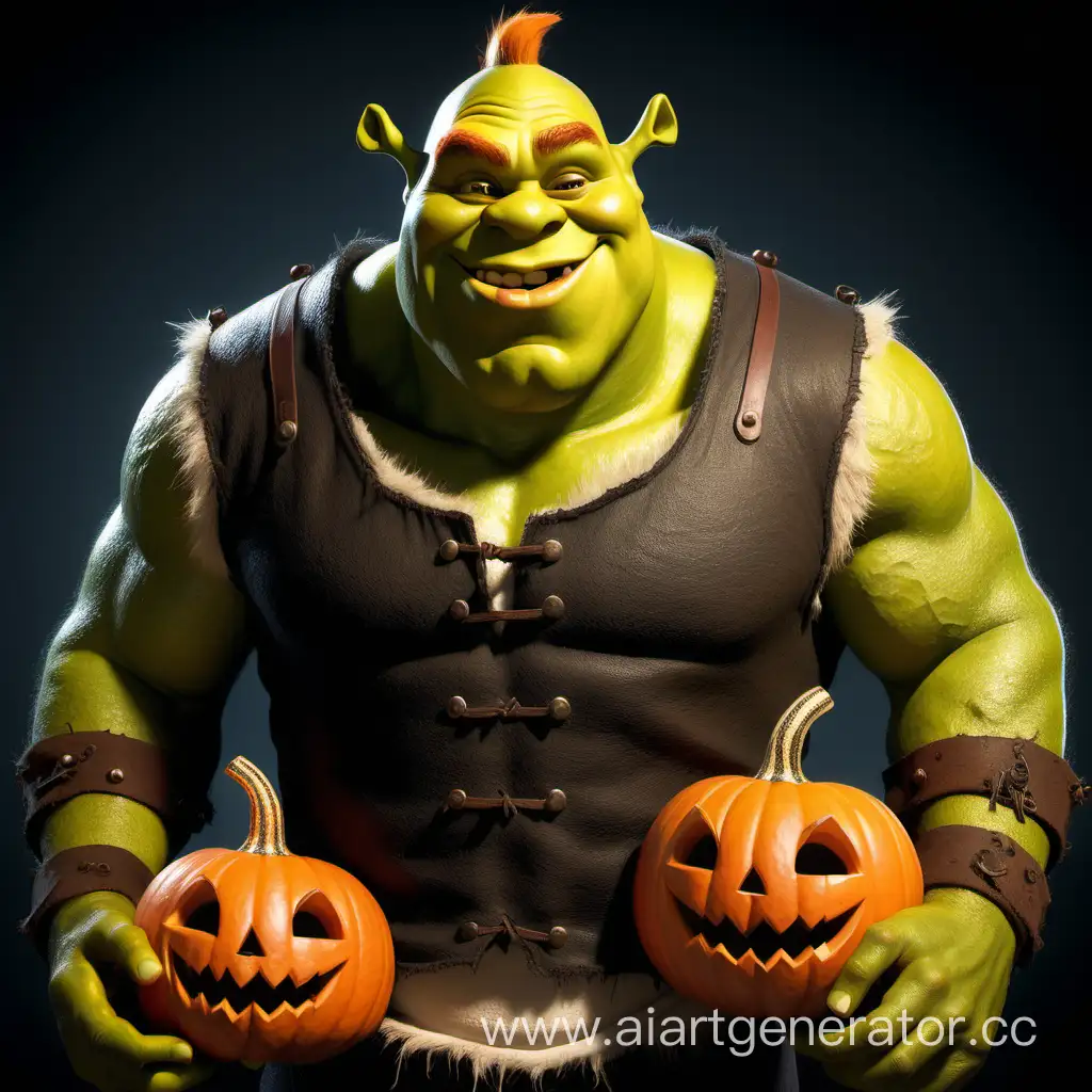 Energetic-Shrek-with-Pumpkin-Hands-and-Unique-Chest-Tattoo
