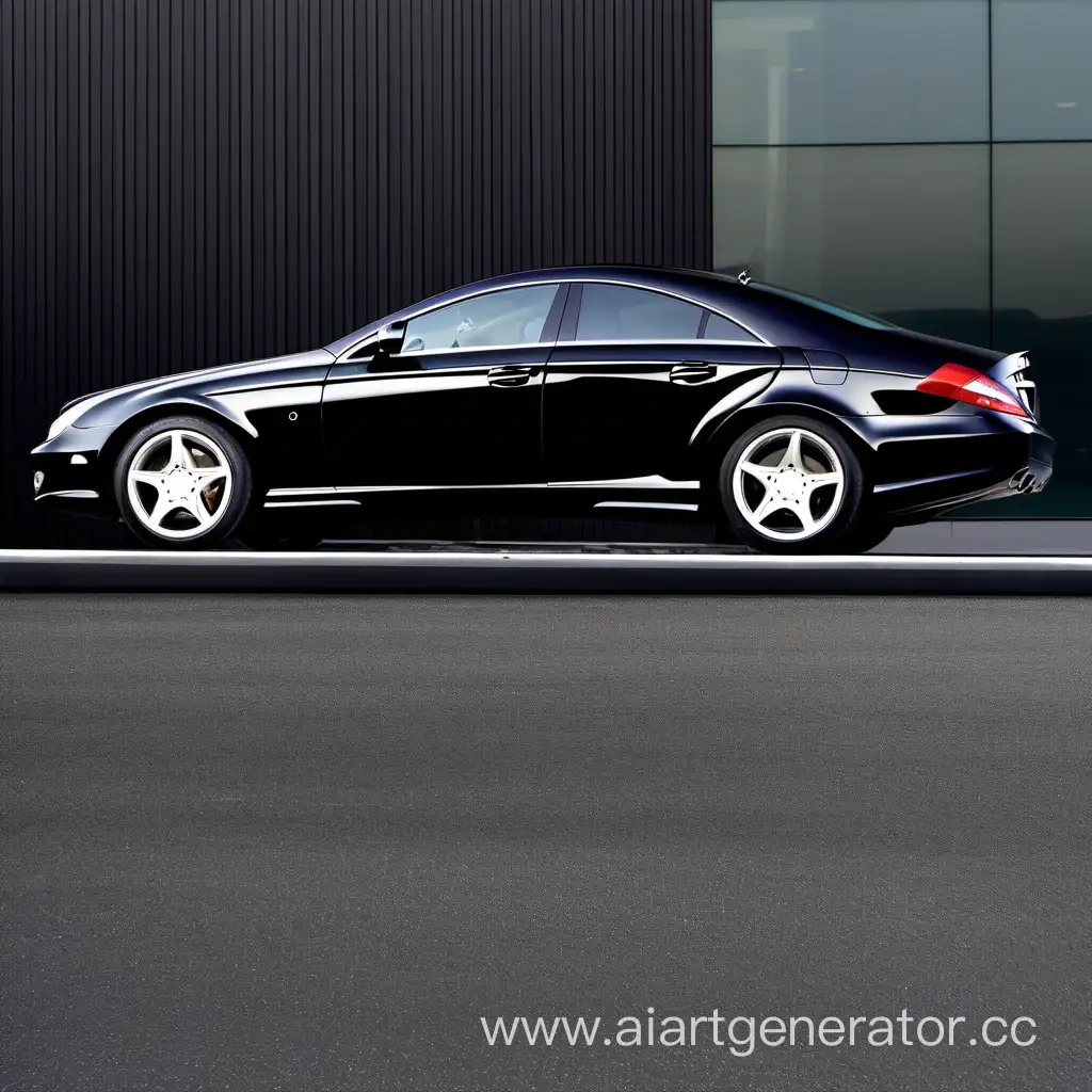 Sleek-Black-Mercedes-CLS-55-in-Stunning-Profile