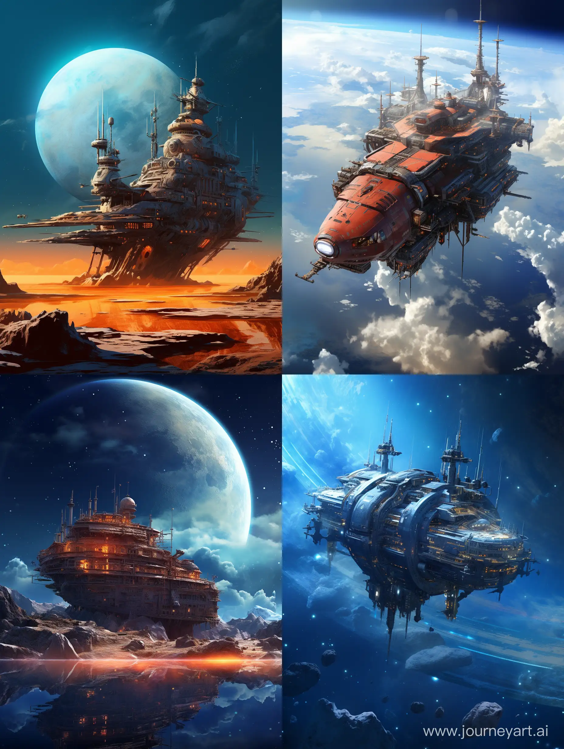 Space-Exploration-Futuristic-Ship-in-Galactic-Dimensions