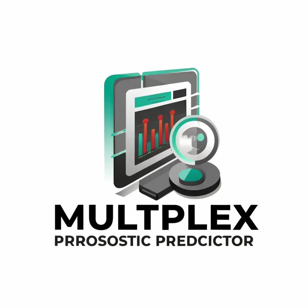 a logo design,with the text "Multiplex Prognostic Predictor", main symbol:Computer,Moderate,clear background