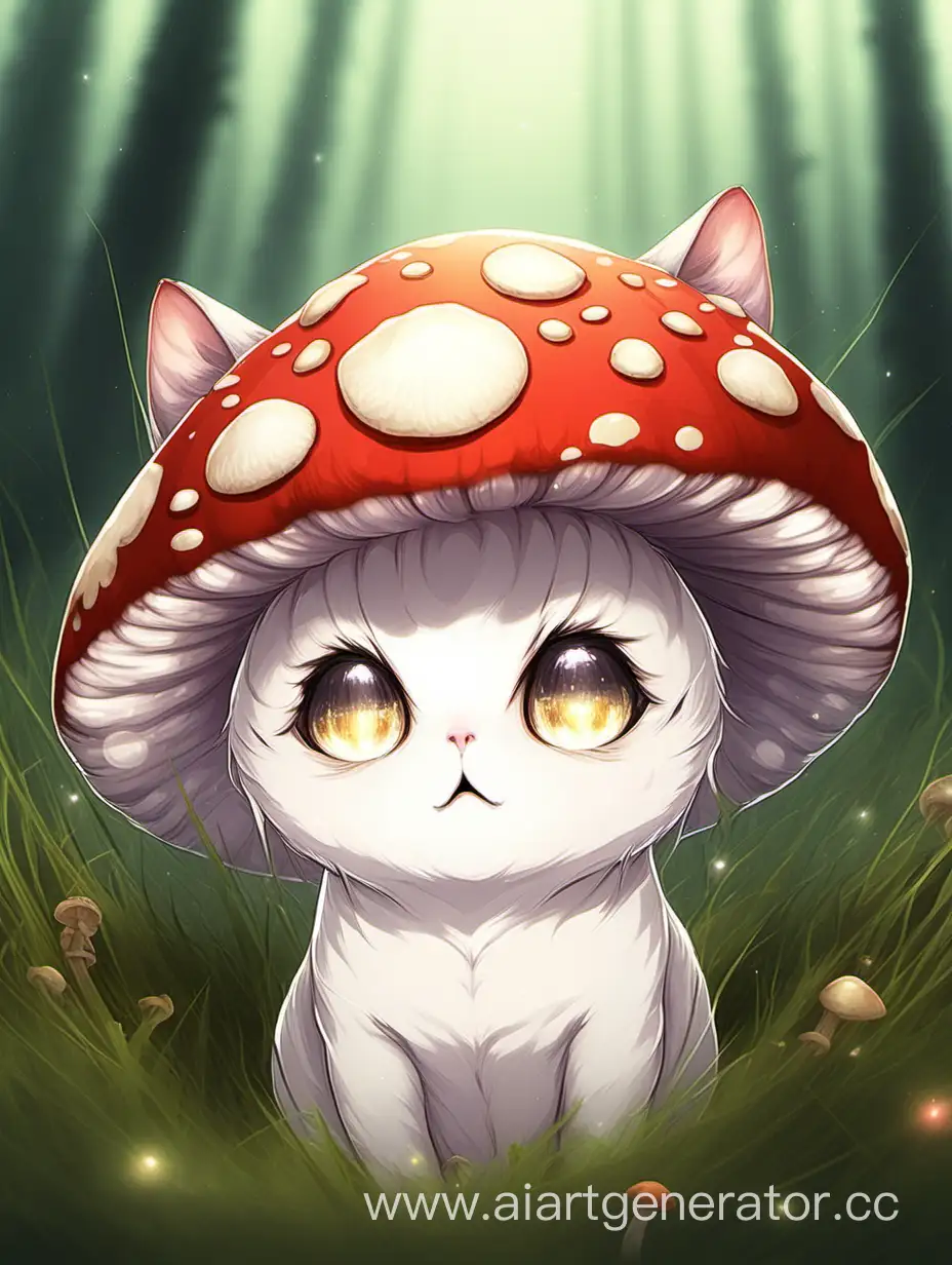 Adorable-Mushroom-Cat-Face-Art