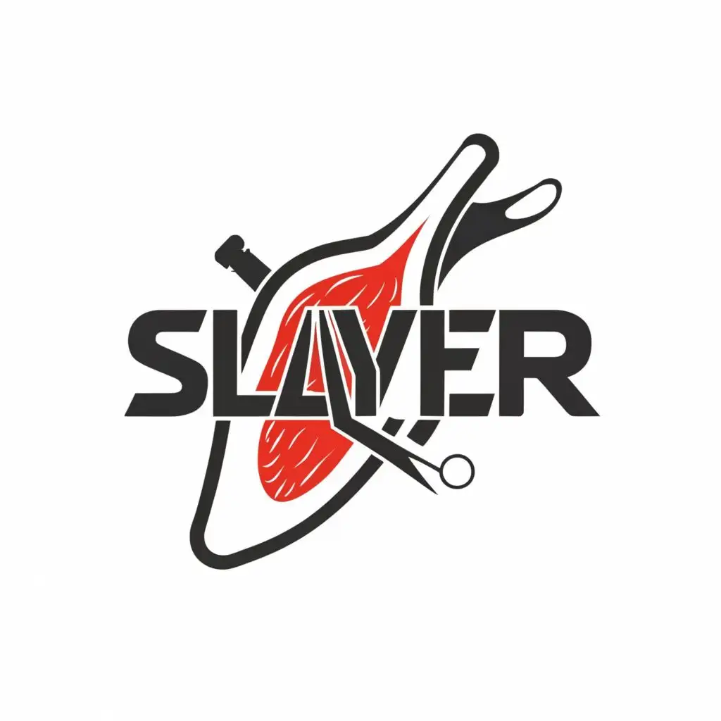 logo, gallbladder, with the text "Slayer", typography, be used in Medical Dental industry